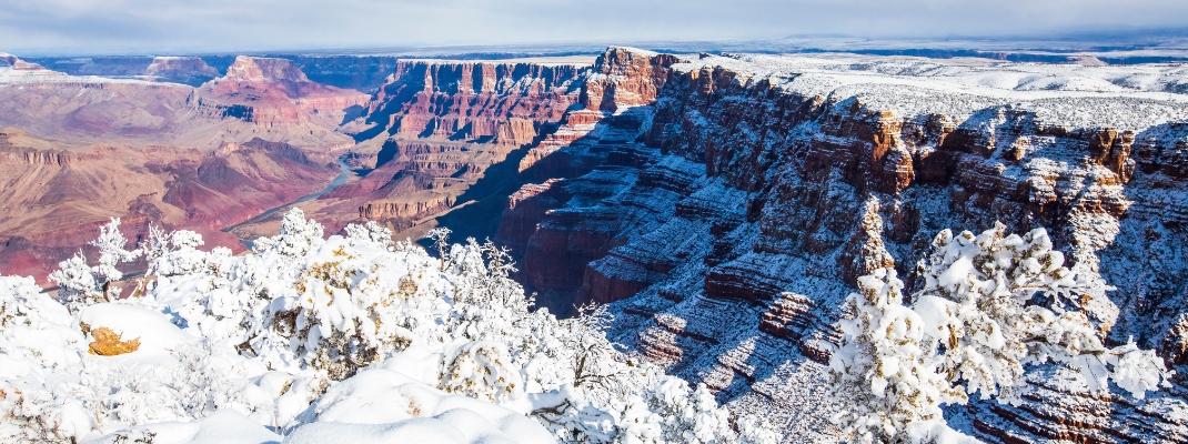 Winter landscape in Grand Canyon National Park