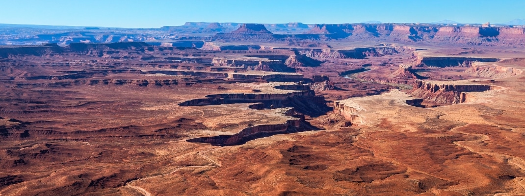 Aerial view of Canyonlands, USA