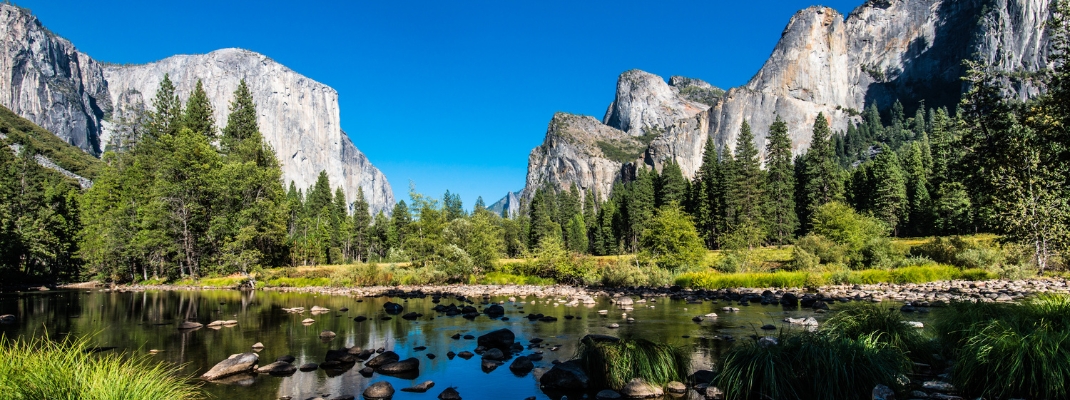 Yosemite National Park, Mountains and Valley view