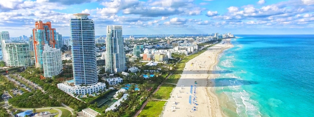 Aerial view of Miami, USA