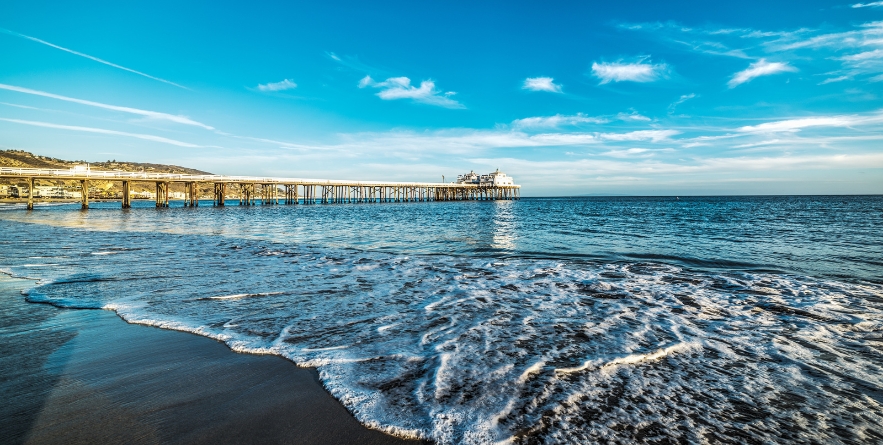 Malibu pier on a clear day, California