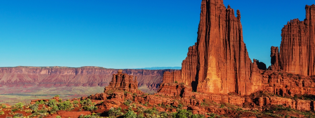 Fisher Towers in Utah, unusual natural landscapes