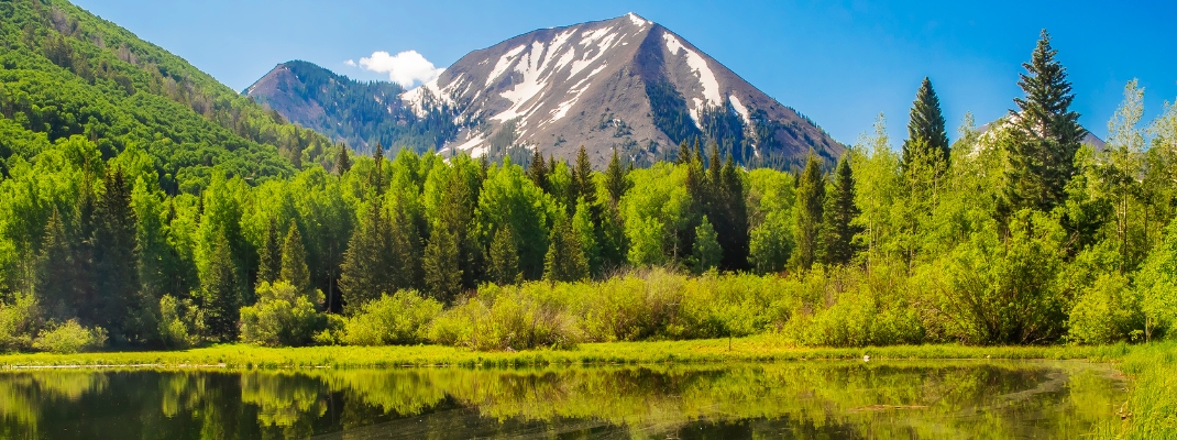 Wagner Lake at La Sal mountains wilderness