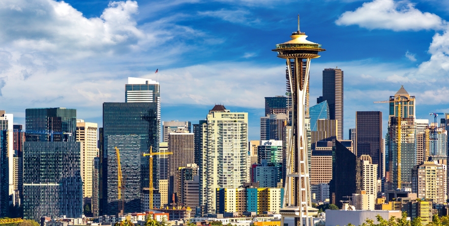 Panoramic view of Seattle cityscape