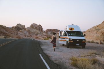 HiTop Campervan on side of road