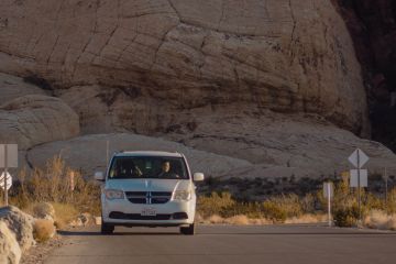 Minivan on road