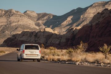 Minivan on road