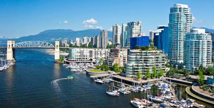 Beautiful view of Vancouver, British Columbia, Canada